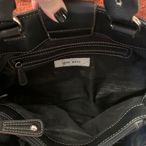 Nine West Leather Satchel Purse - Picture 5 of 7